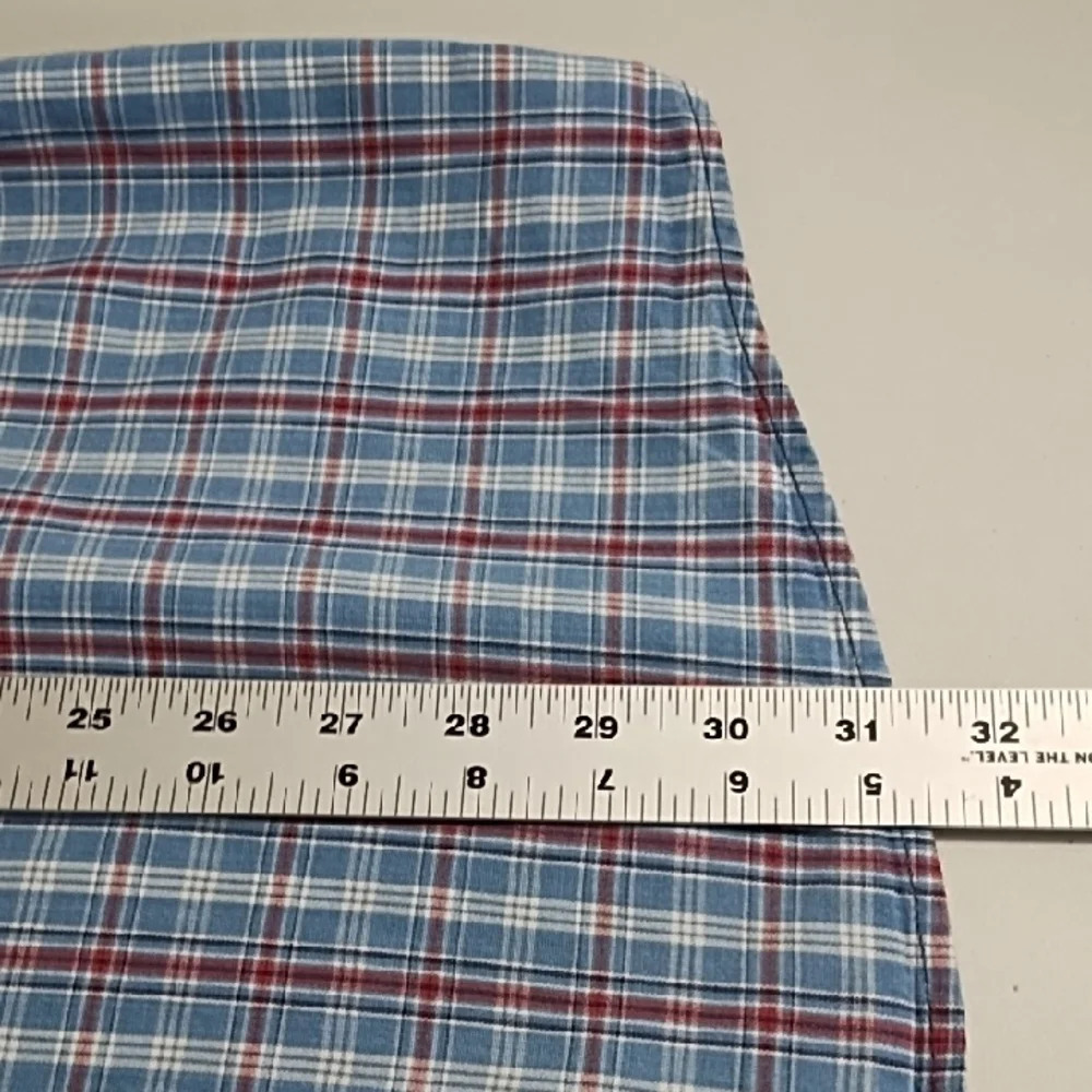 Eddie Bauer Sports Shop Men's Blue Plaid Work Shirt Pocket Cotton - Picture 10 of 13